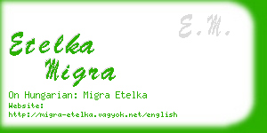 etelka migra business card